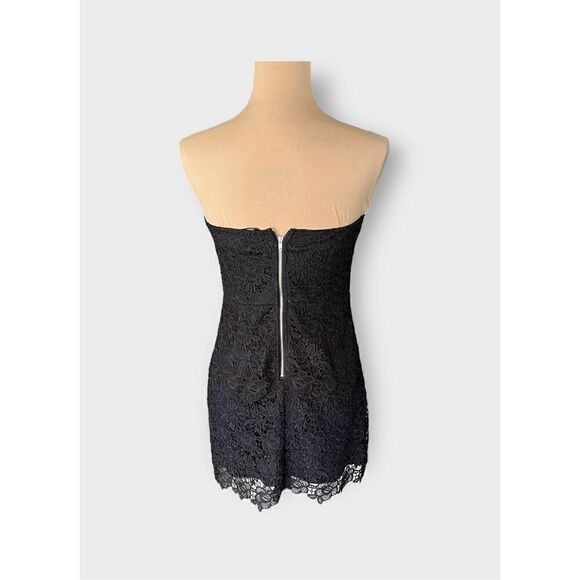 Lulus Loving Life Black Lace Strapless Bodycon Dress Size Small NWT - Picture 9 of 13